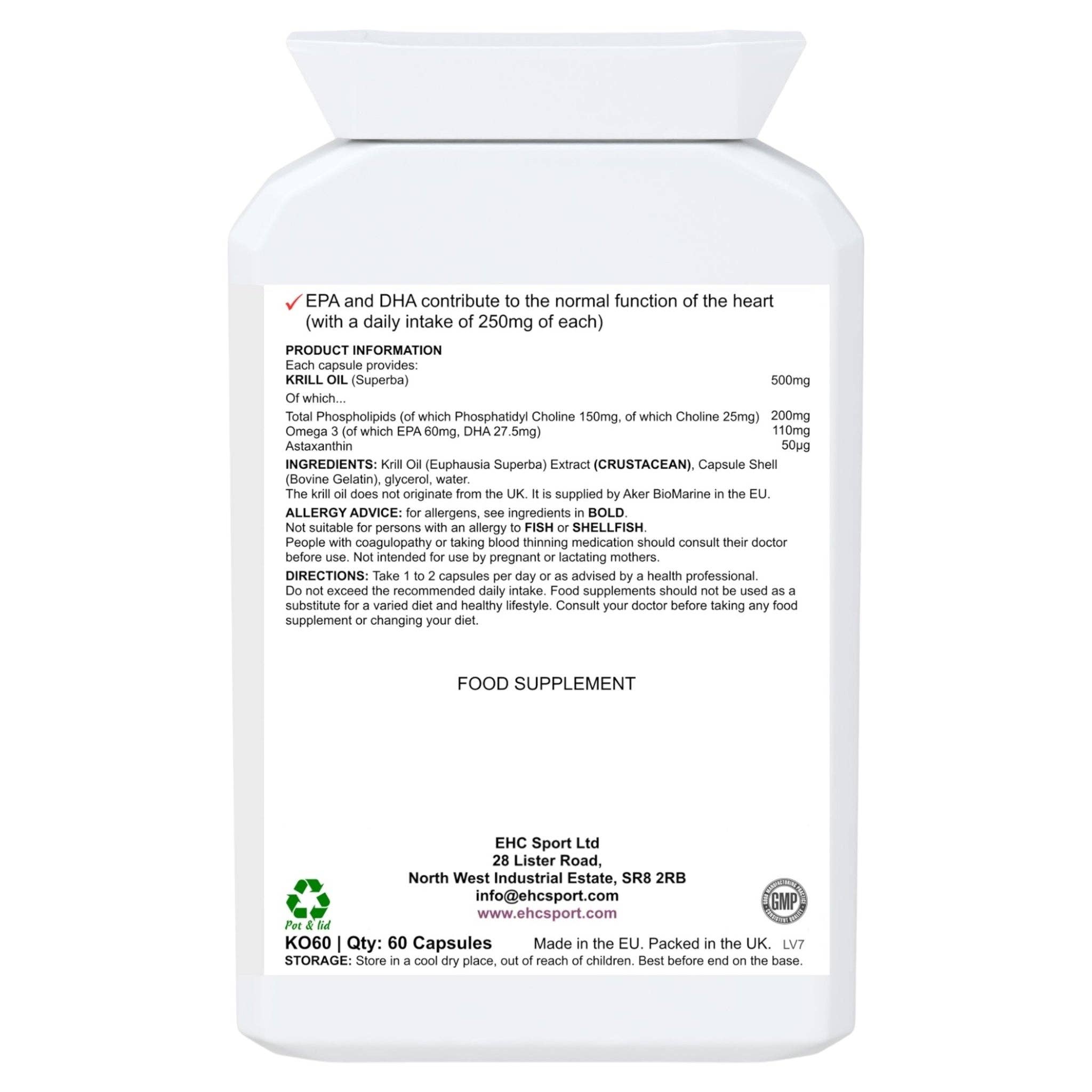 EHC Sport – wholesale Oral supplement/vitamin – Krill Oil | Sustainably Sourced1