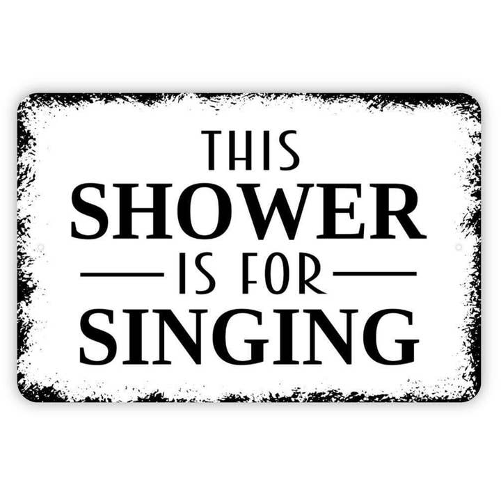 Funny Shower Singing Metal Wall Art for Bathroom for wholesale by North Star Rustics Signs
