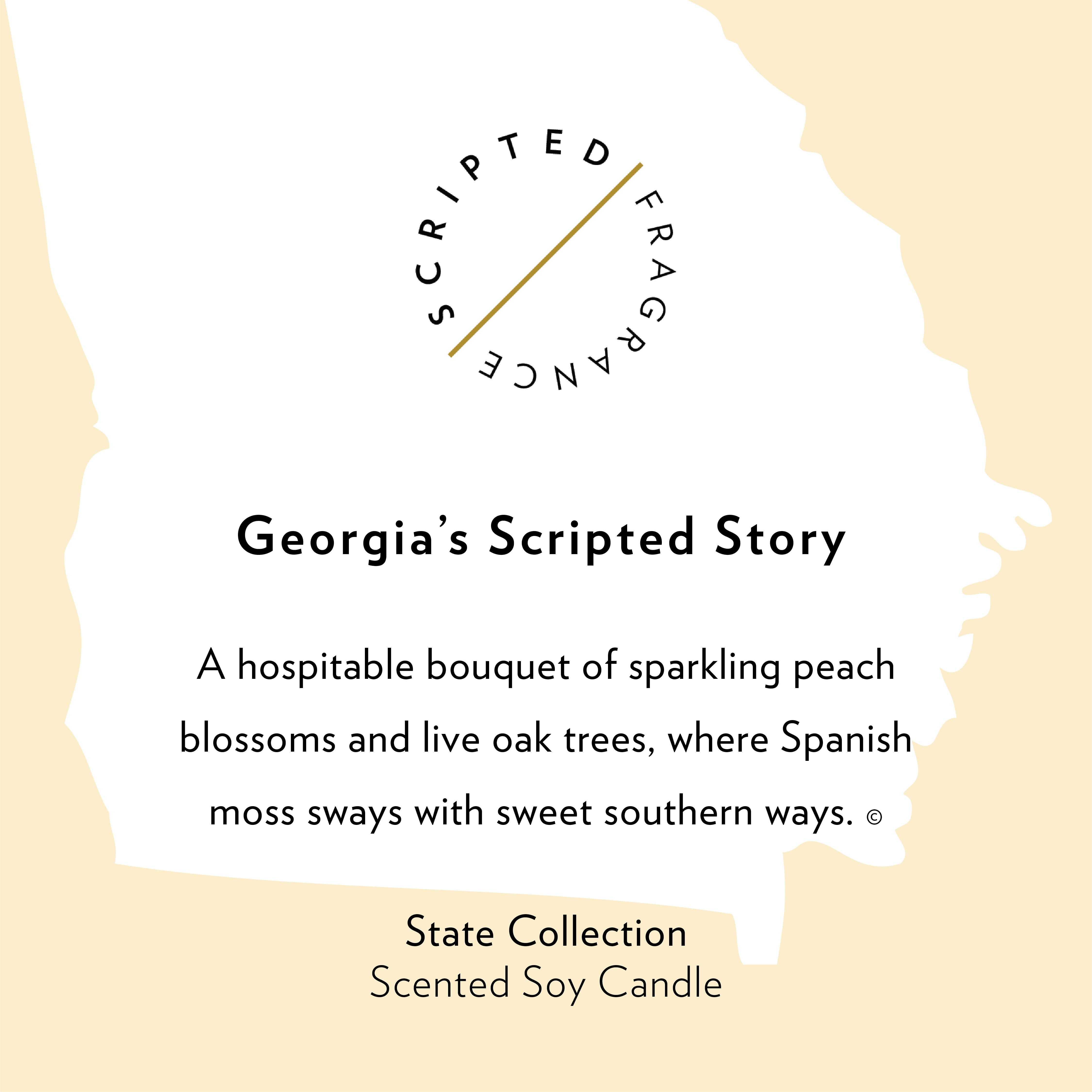 Scripted Fragrance - Wholesale Jar/Filled Candle - Georgia State Soy Candle5
