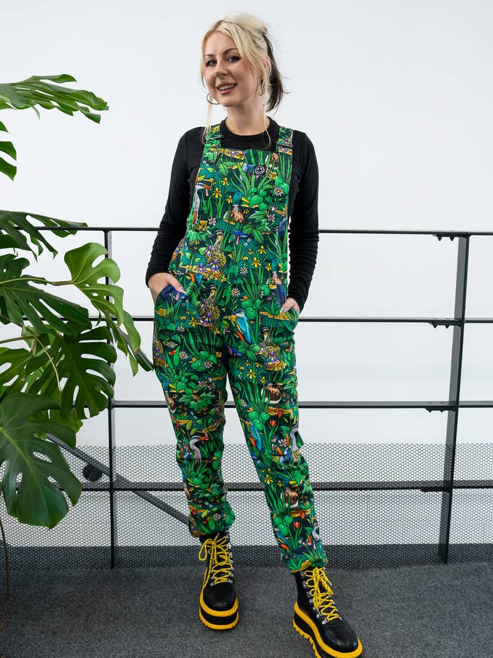 Rebel Romance - Vente Salopette – unisexe - Rebelle Romance Étang Oiseaux Étirement Salopettes10