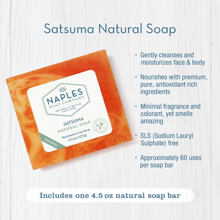 Naples Soap Company | Clean Beauty, Natural Bath & Body - Vente Pains de savon - Savon naturel Satsuma3