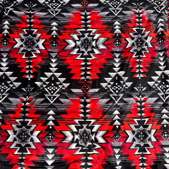 Sunshine Home Textile – wholesale Prydnadsfilt – Svart Aztec Super Plysch Mjuk Queen Size Mellanvikt Filt