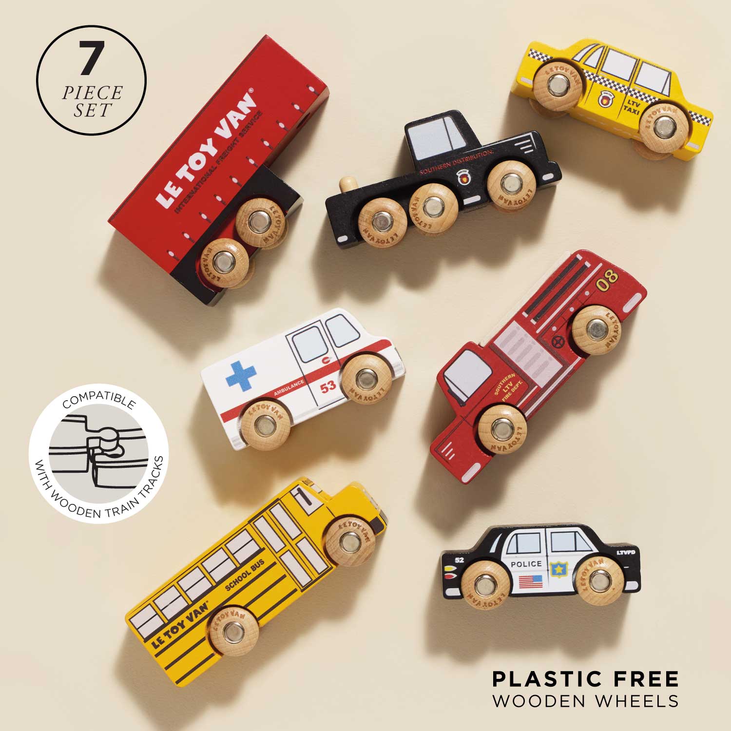 Le Toy Van, Inc. - Wholesale Toy Car/Truck - Kids - American Wooden Car Set1