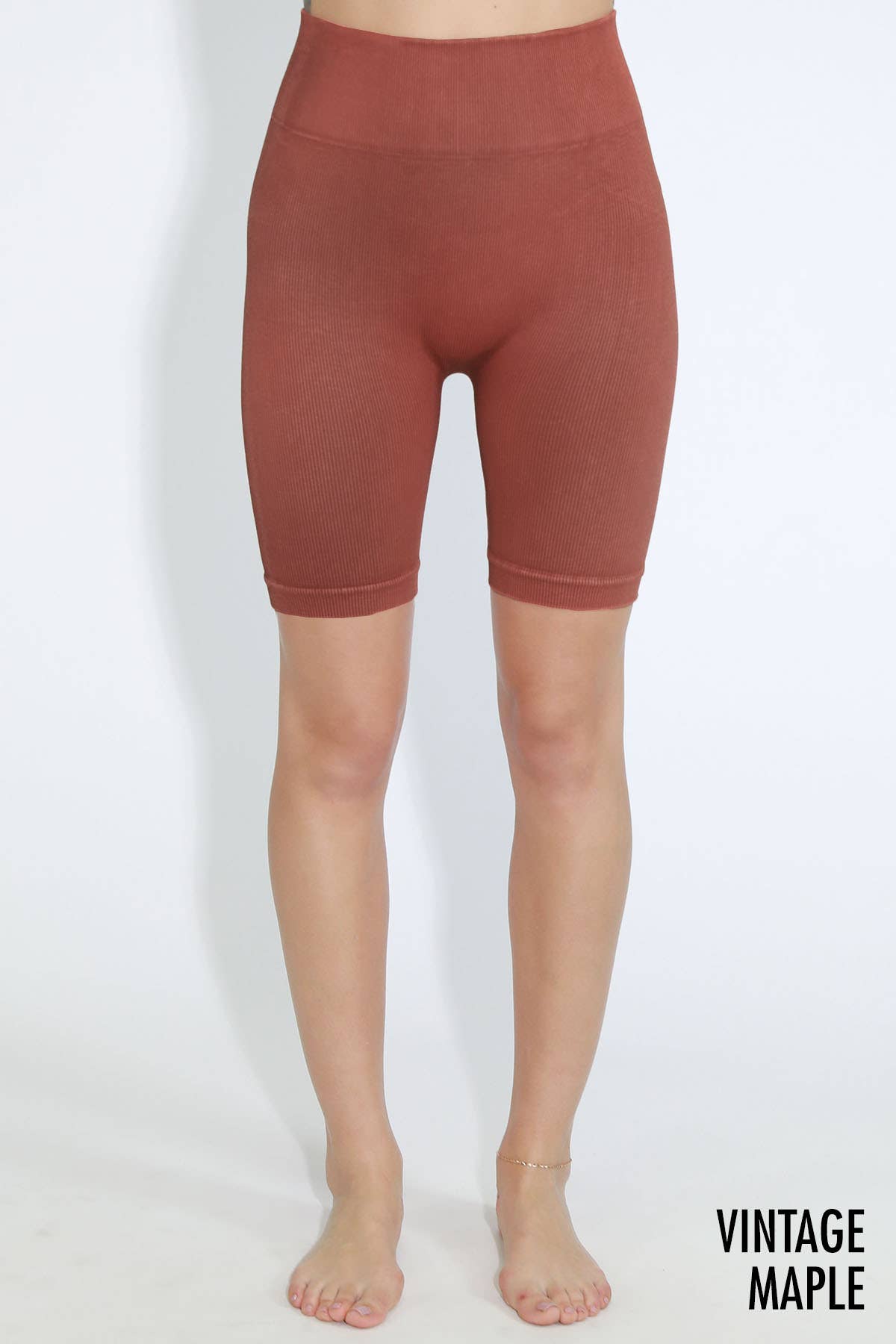 NIKIBIKI - Wholesale Athletic Shorts - Women's - NB8055 - Vintage Ribbed Highwaist Biker Shorts10