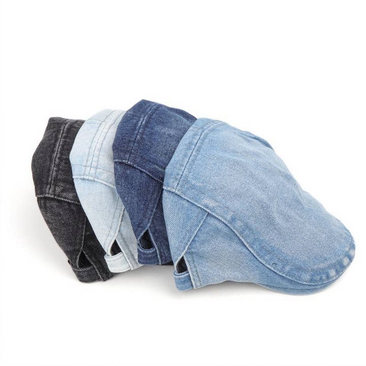 ACCITY - Wholesale Beret - Women's - FASHION NEW STYLE WASHED DENIM BERET_CWAH15323