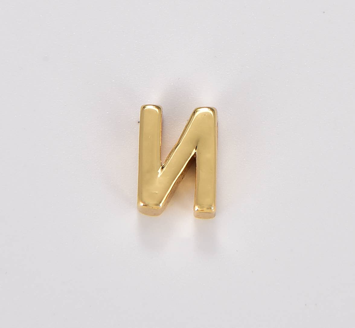 Beads Creation - Wholesale Individuele bedel/hanger - 18K verguld alfabet letter initiale monogram hanger14
