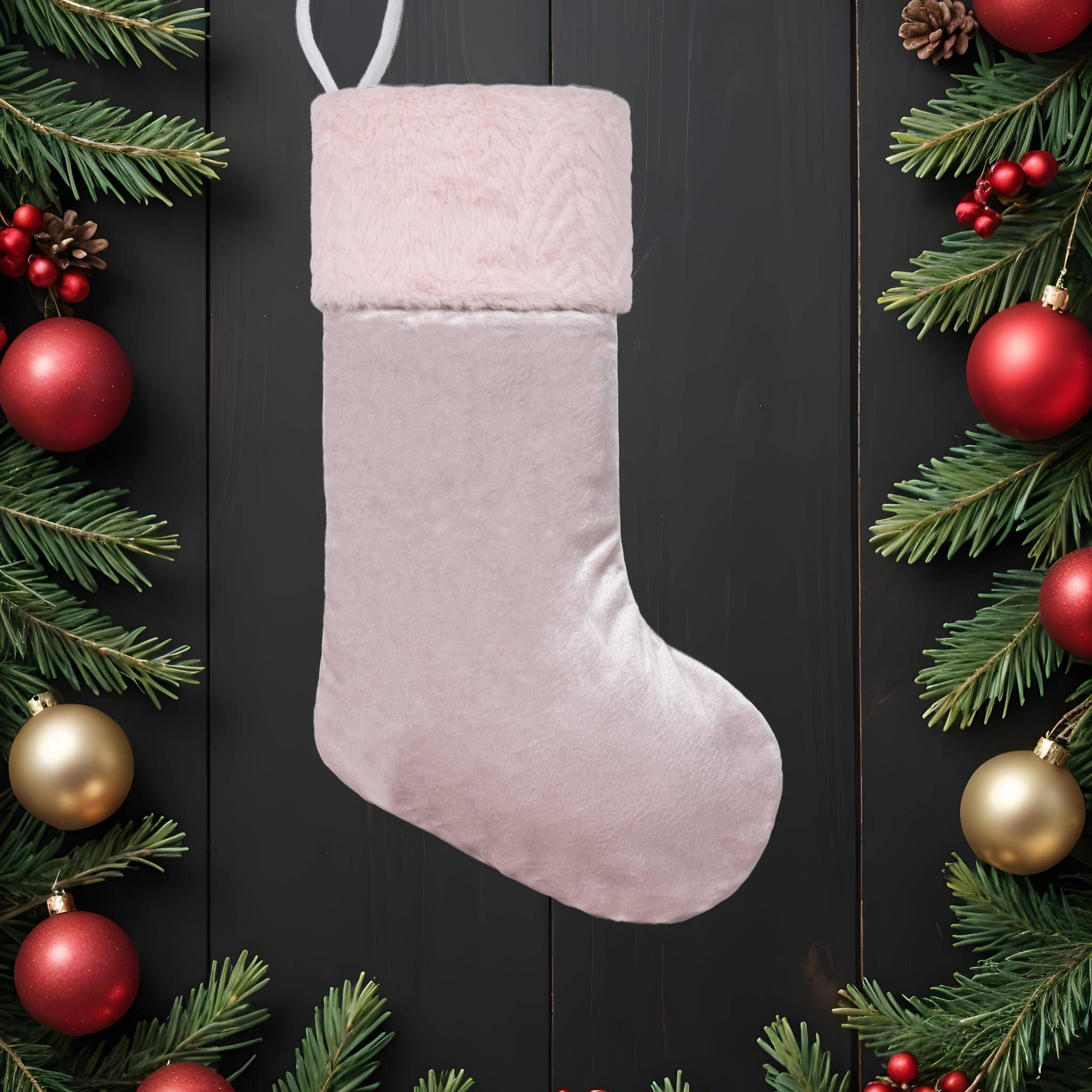 GEXWORLDWIDE - Vente Collants festifs - Chaussettes de Noël douces brodées tons roses5