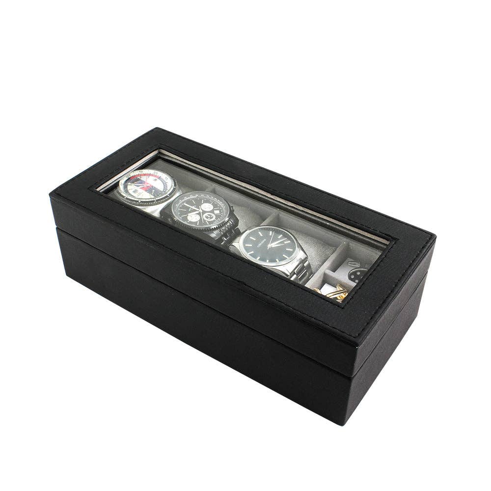 Sophos – wholesale Jewellery box/organiser – Black Watch Box + 3 Sections5
