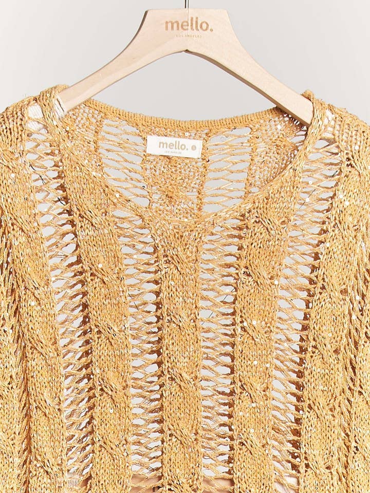 Mustard Oversize Sleeveless Knit Sweater Top for wholesale on Faire