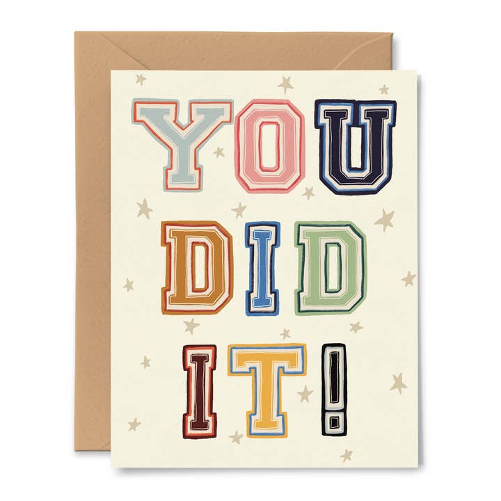 You Did It Card for wholesale by Pink Pigeon Studio
