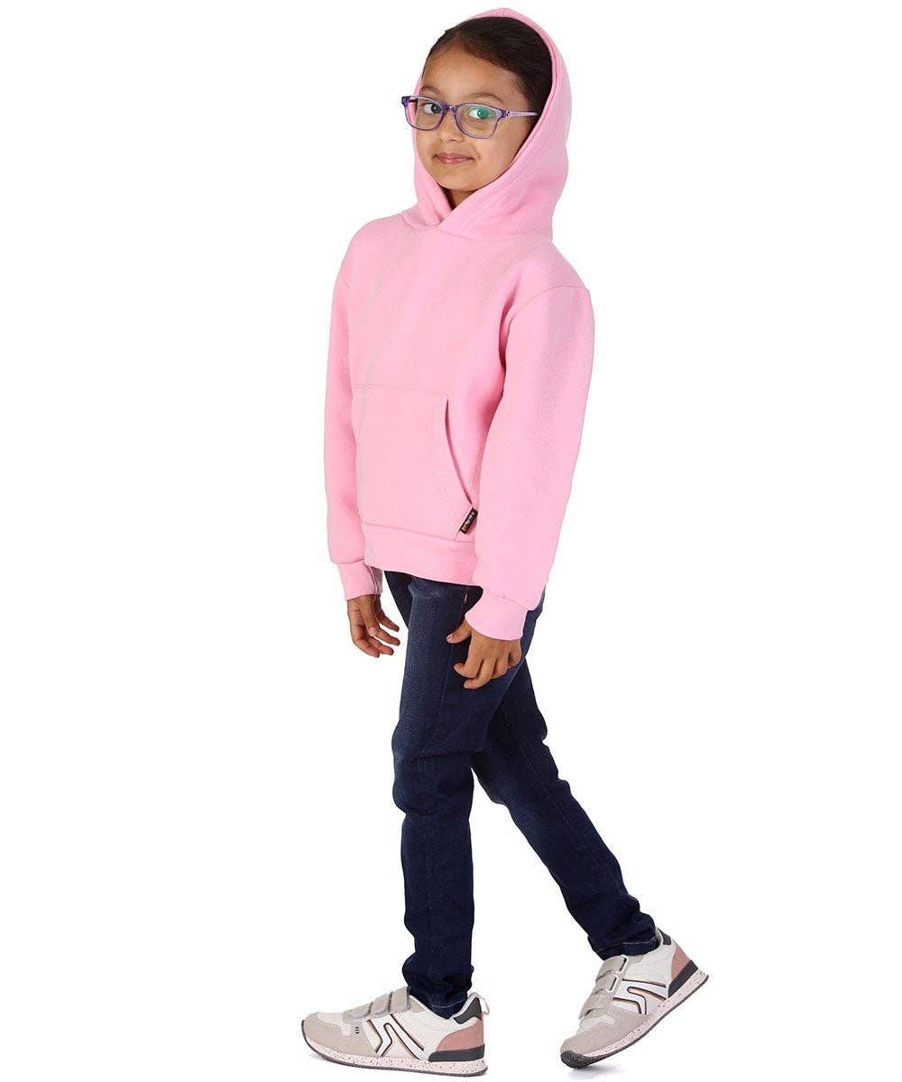 Trendy Toggs Kids Plain Overhead Pink Hoodie for wholesale on Faire2