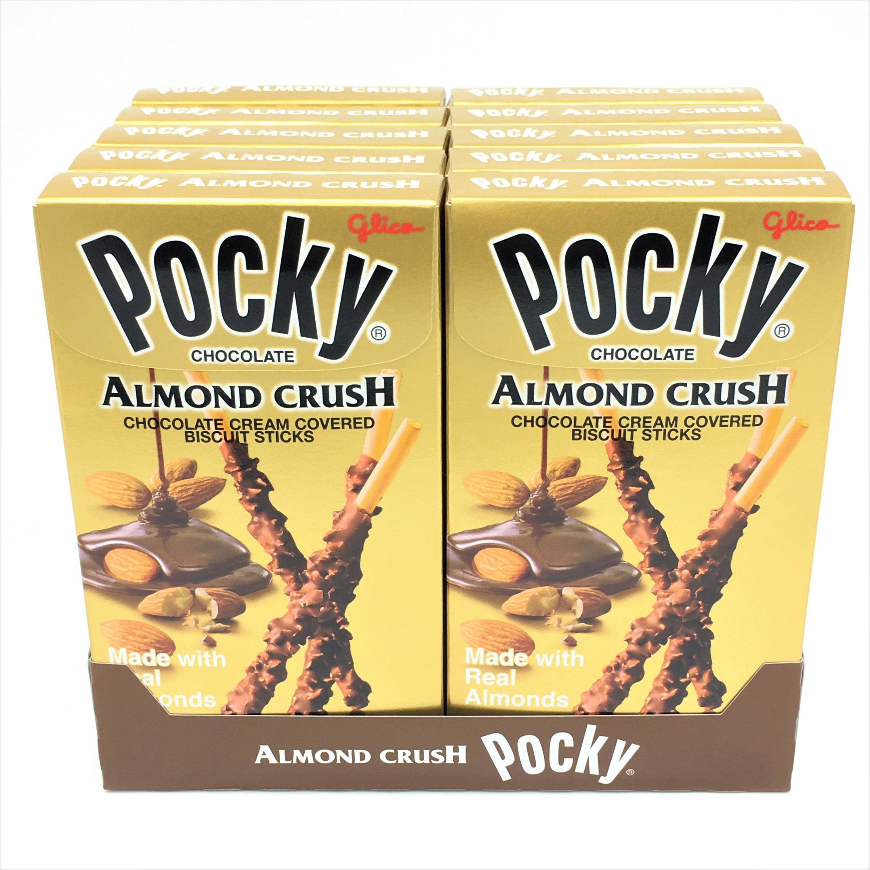 I Got Your Candy - Vente Friandises enrobées de chocolat - Glico Pocky Almond Crush 1,45 oz - 10 carats1