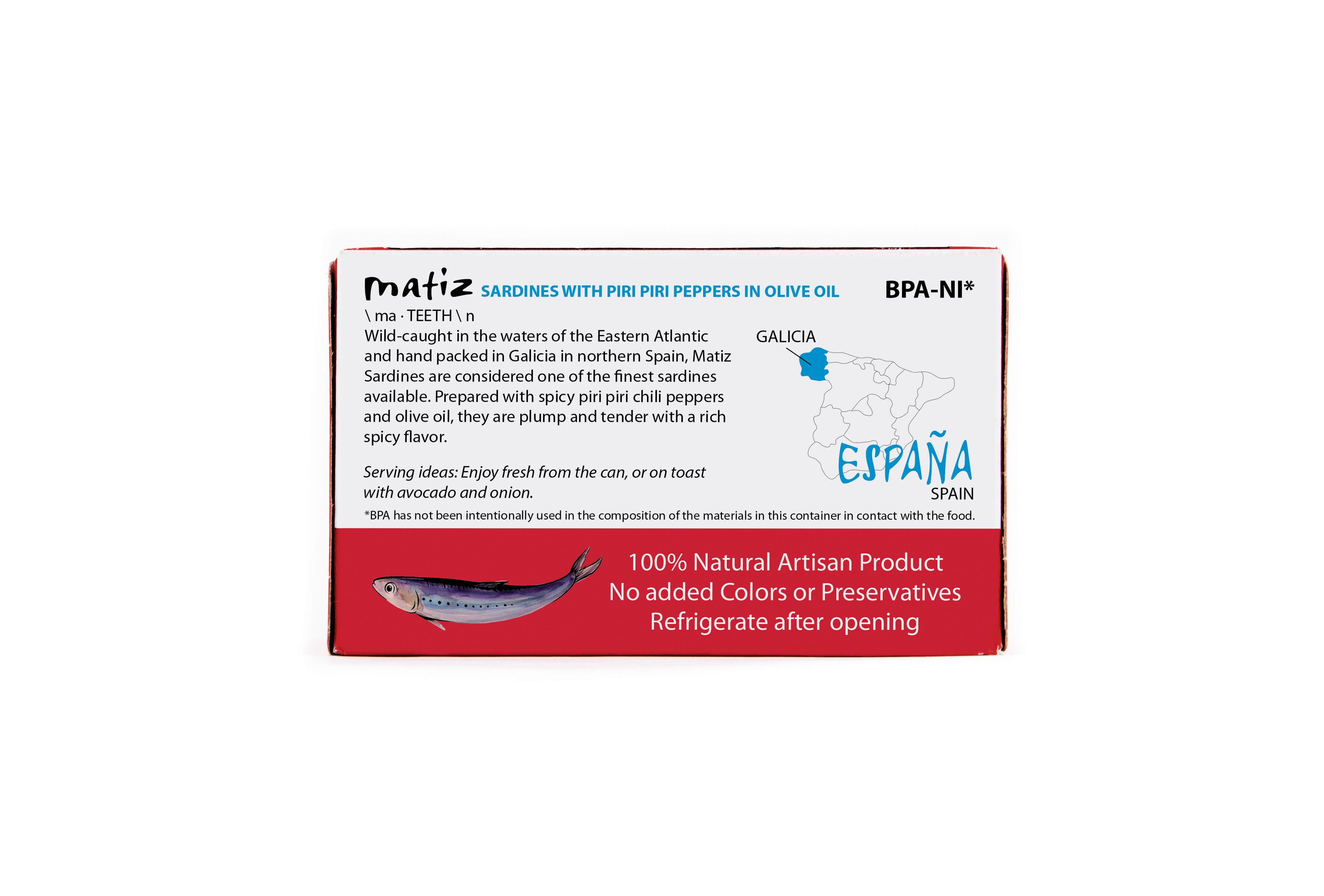 Matiz - Wholesale Tinned Fish - Matiz Spicy Sardines - 4.2oz1