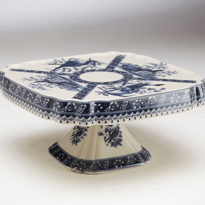 AA Importing - Wholesale Cake Stand - Square Dessert Stand, Bird Design