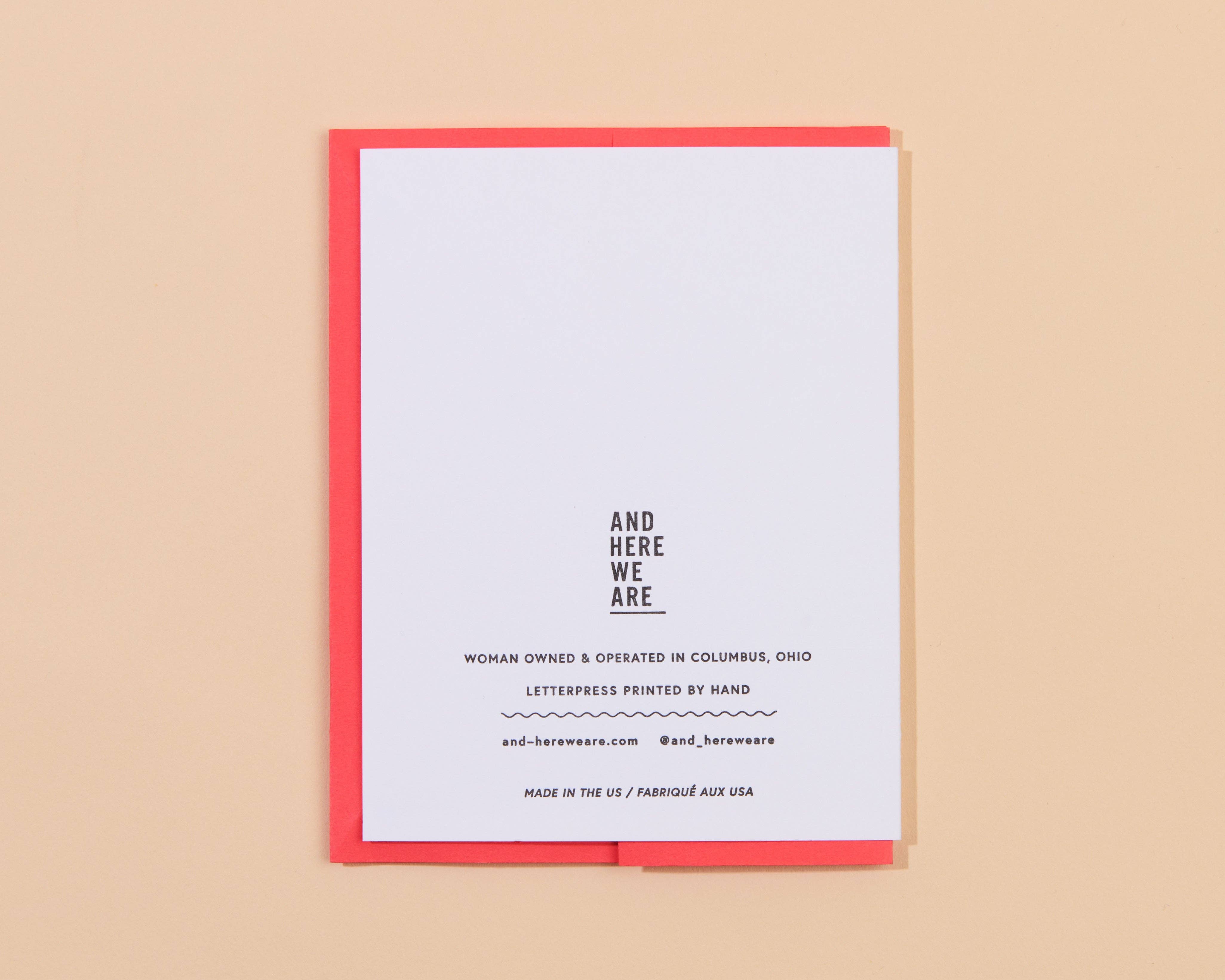 And Here We Are - Wholesale Birthday Card - Yee Haw Rope Western Birthday Letterpress Greeting Card - Made in USA2