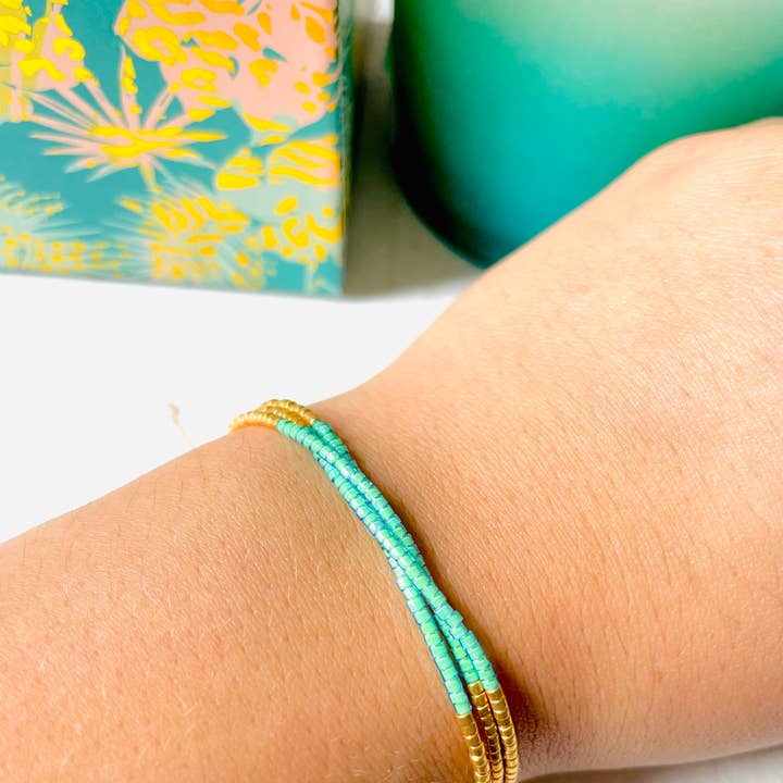 Atelline - Vendita all'ingrosso Bracciale con perline - Bracciale regolabile con perline Miyuki su cordino cerato, Rocaille3