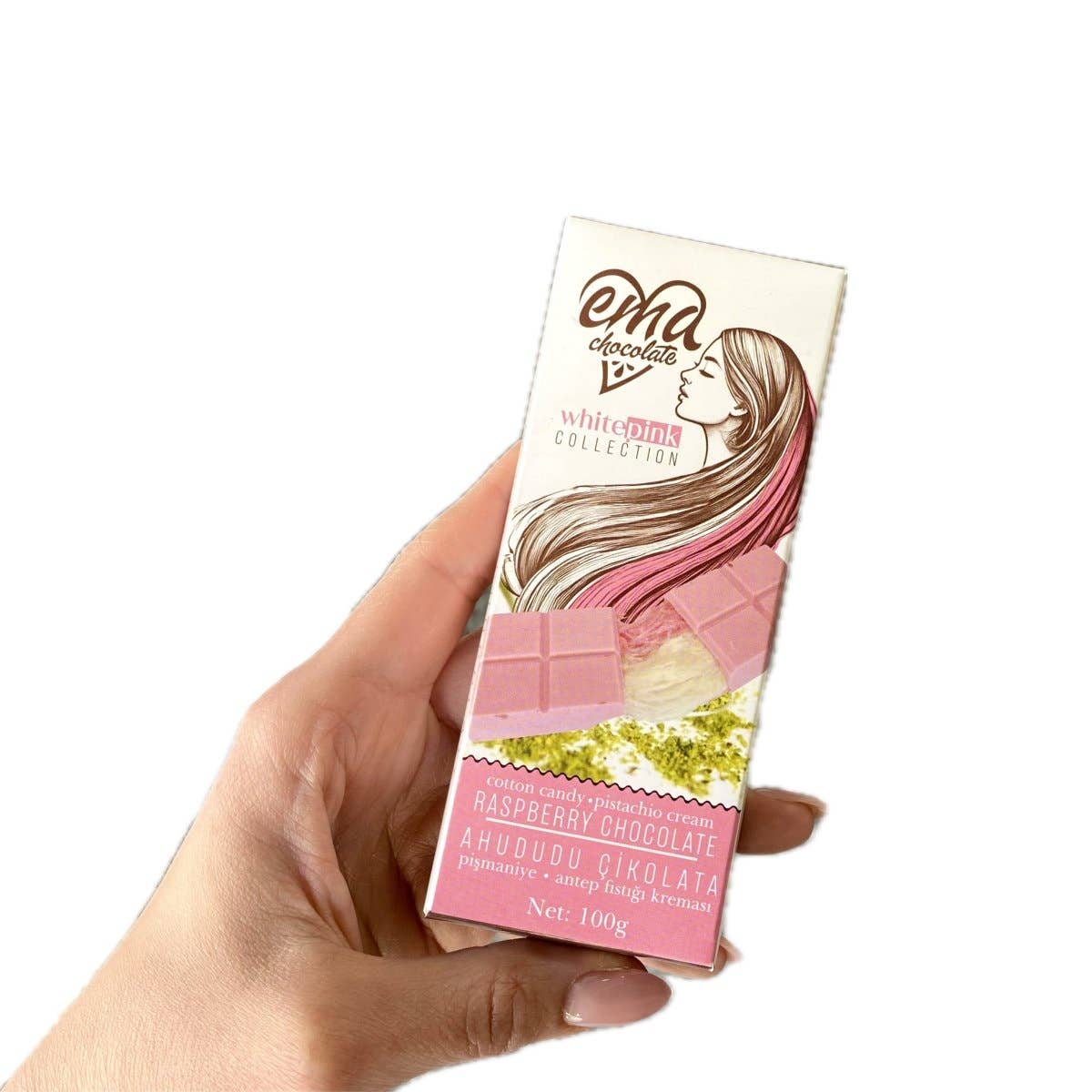 Aladdin – wholesale Chocolate bar – Angel Hair Raspberry Chocolate Pistachio Cotton Candy 100g1