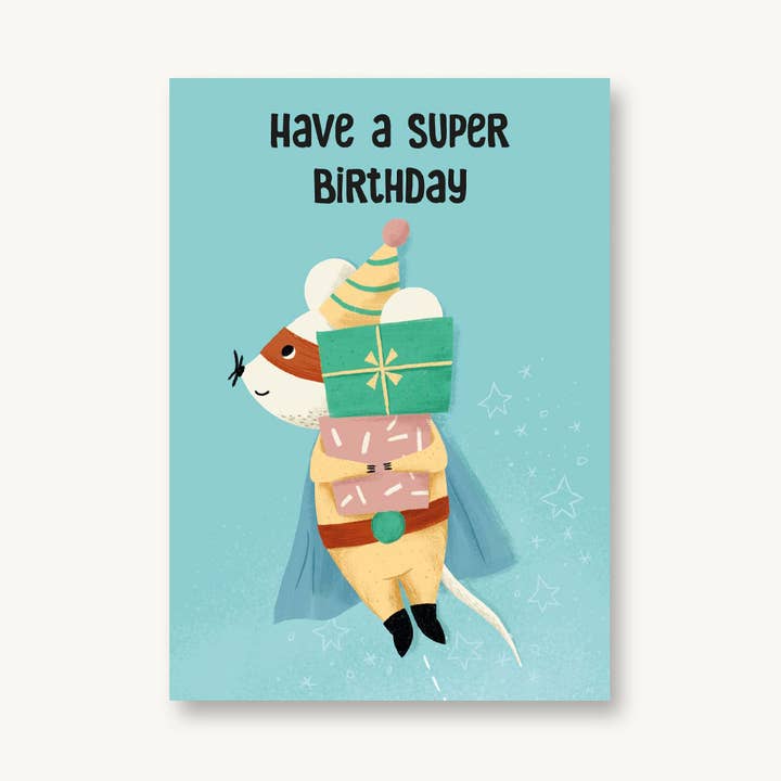 Super verjaardagskaart - Muis voor wholesale door VIERUNDFÜNFZIG