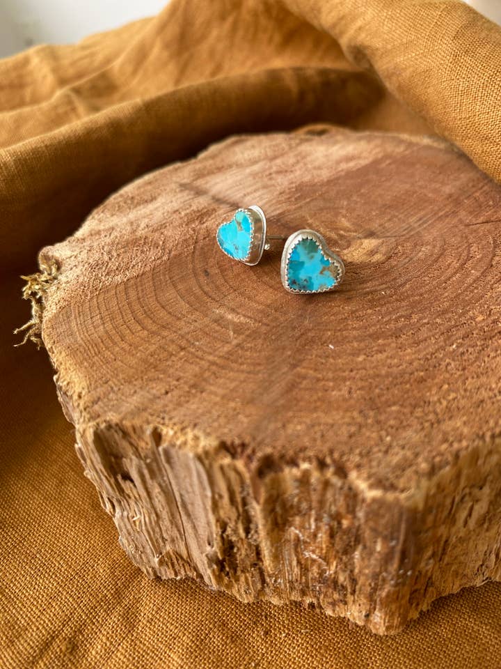 Turquoise Heart Earrings for wholesale by Sara Spring Jewelry