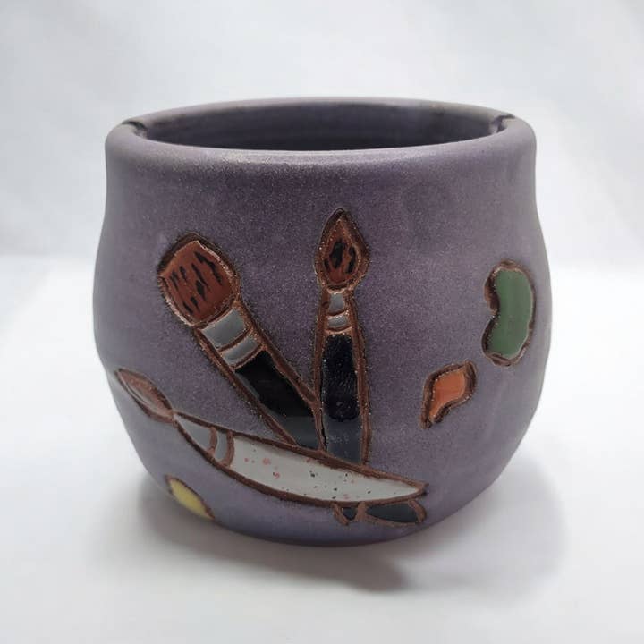 MudWorks Pottery - Wholesale Painting/Drawing - Painter's Cup1