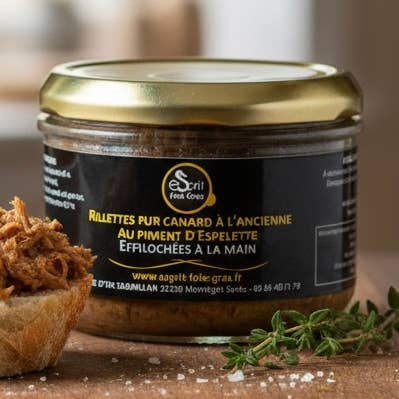 Rillette af ren and på gammeldags manér med Espelette-peber 180G for engroshandel hos Esprit Foie Gras