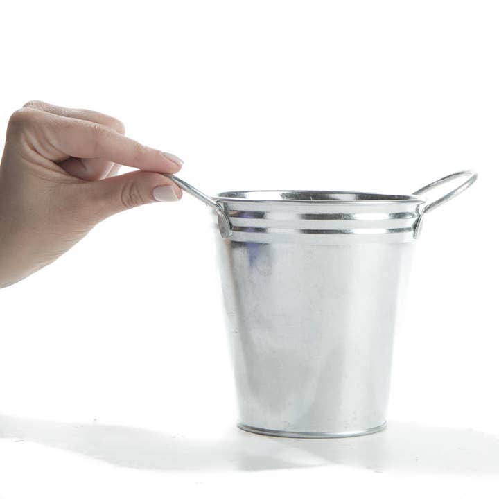 Factory Direct Craft - Vendita all'ingrosso Secchi/Secchielli - Secchio di metallo piccolo da 4-3/4" x 4-1/2" di diametro