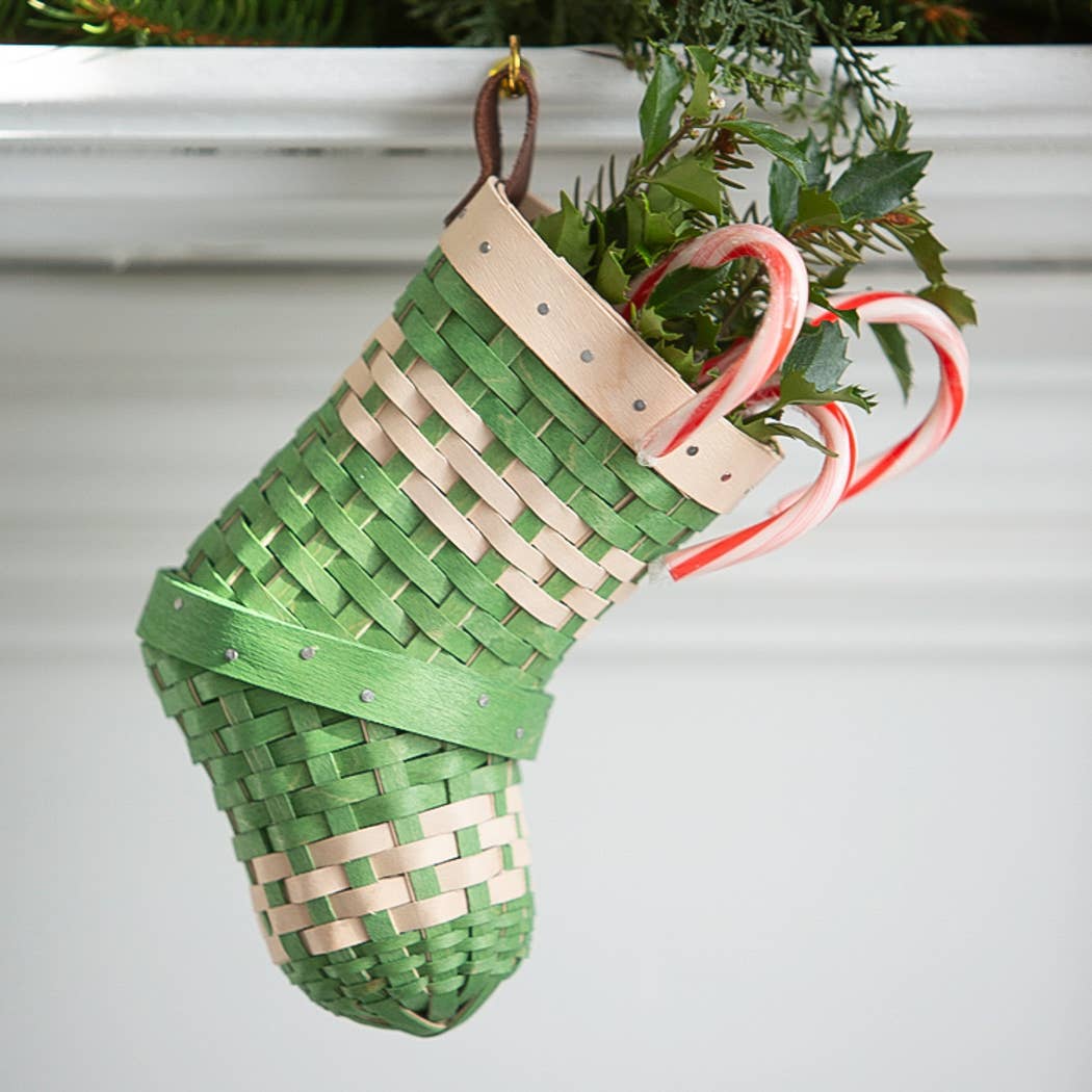 Woven America - Wholesale Basket - Christmas Stocking Holiday Basket | Little0