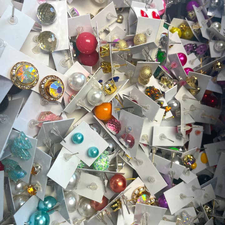Random Small Earring Stud Mix for wholesale by Kate Tuesday Jewelry