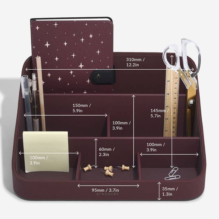 Stackers – wholesale Desk organiser – Desk Organiser Set - Garnet4