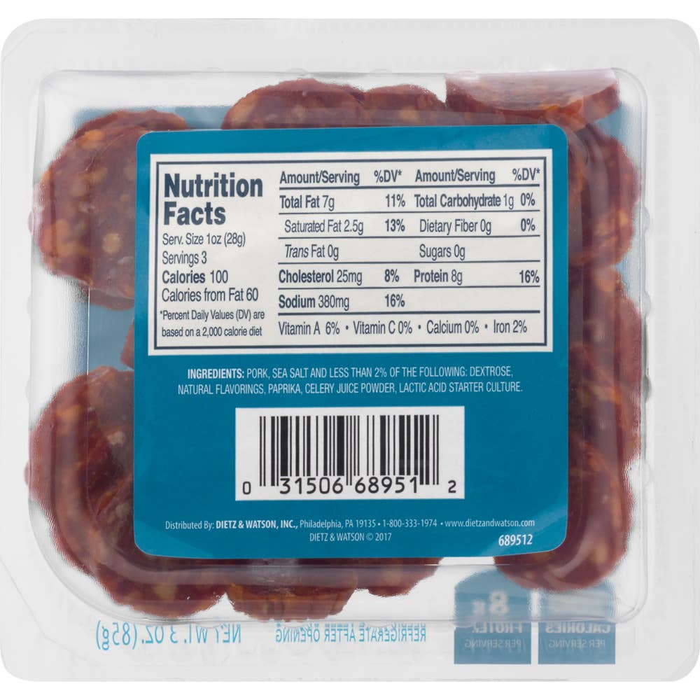 Dietz & Watson - Vendita all'ingrosso Salsicce - Medaglioni Dietz & Watson Chorizo, 3 oz1