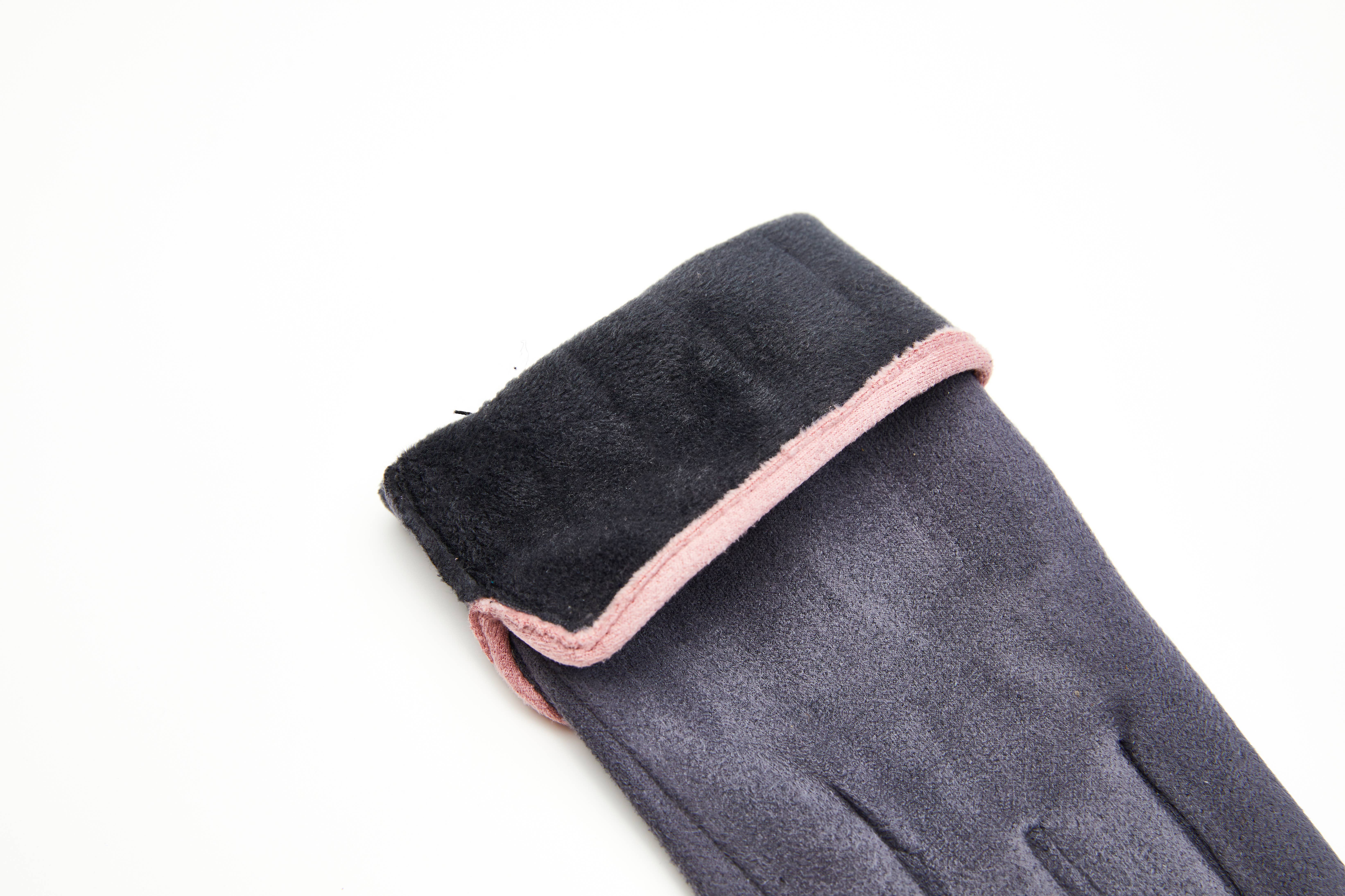 Aavion – wholesale Gloves – Women's – Women's Faux Suede Touchscreen Gloves – Trim & Buttons4