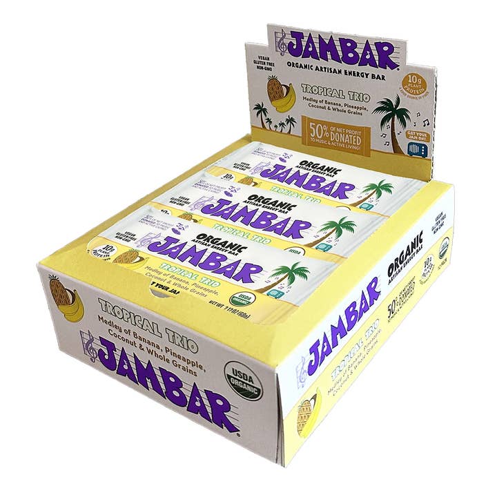 JAMBAR - Wholesale Snack Bar - JAMBAR Organic Energy Bar Tropical Trio