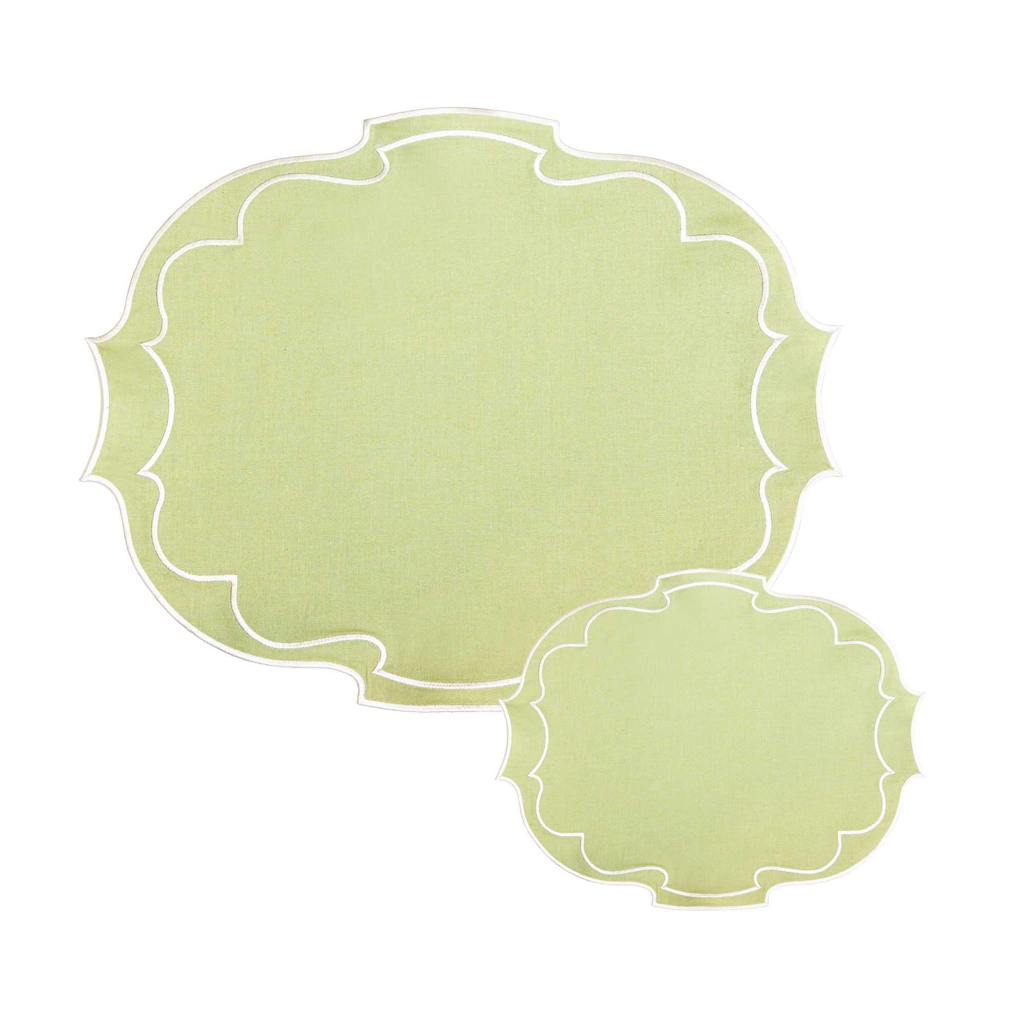 Top Tables Retail – wholesale Placemat – Taylor Embroidered Oval Placemats - Latte • Set of 25