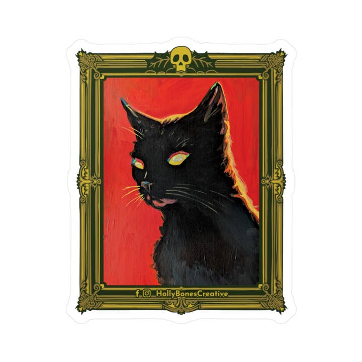"9 Lives No. 7"  Sticker for wholesale by Holly Bones