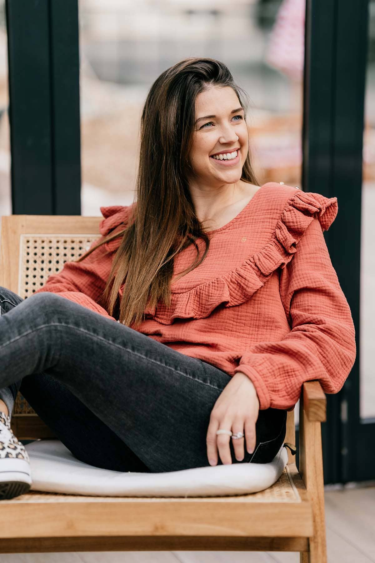 You&Milk – Engroshandel Top til amning - Graviditet og barsel – Bohémilk ammebluse Milk-Terracotta i 100 % økologisk bomuld7