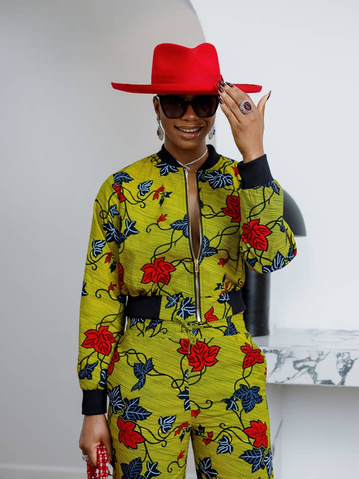 ADA AFRICAN PRINT BOMBER SET for wholesale by Mae Otti
