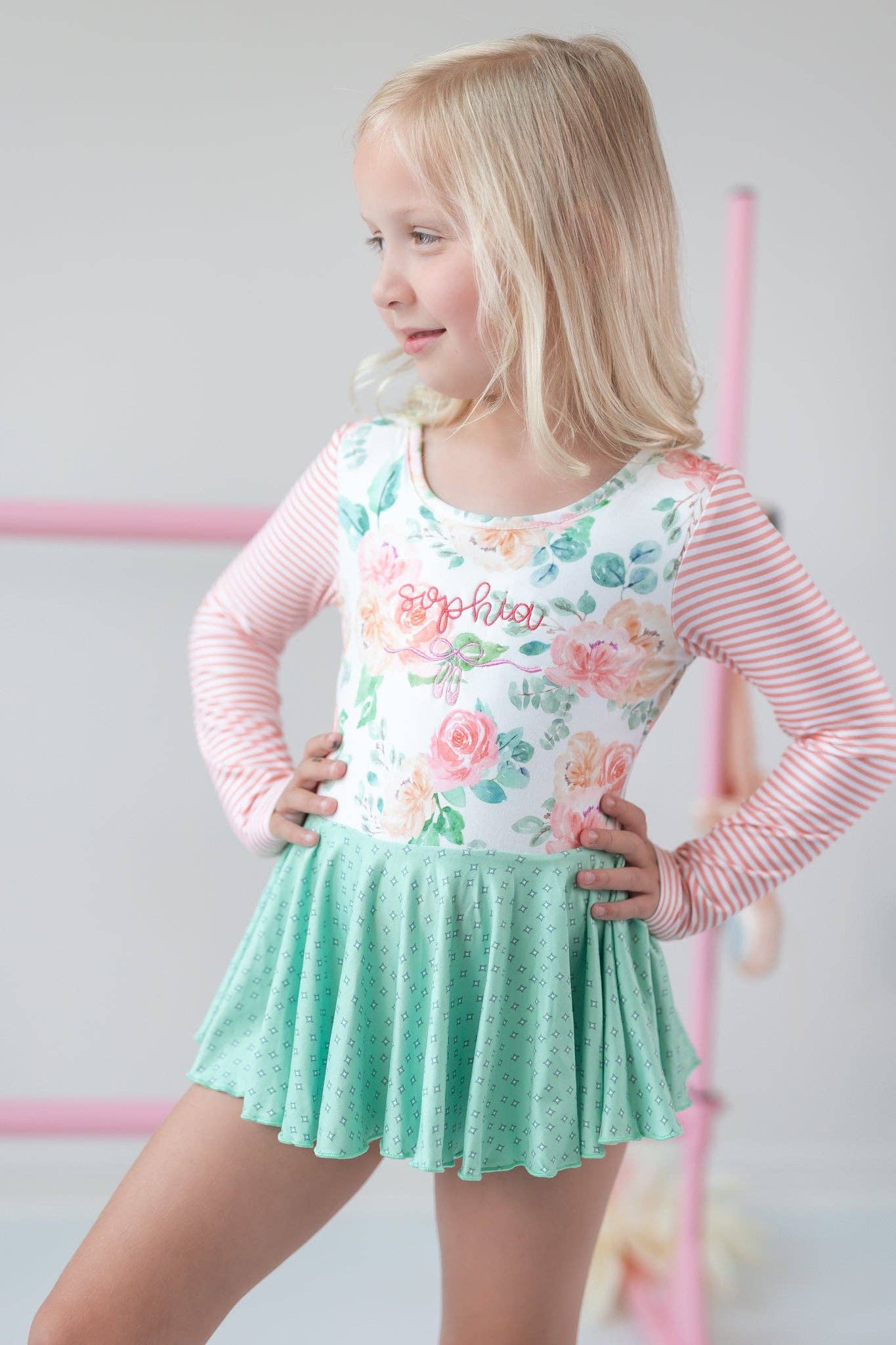 Cheeky Plum - Wholesale Leotard - Kids - Farrah Leotard - Peachy Keen9