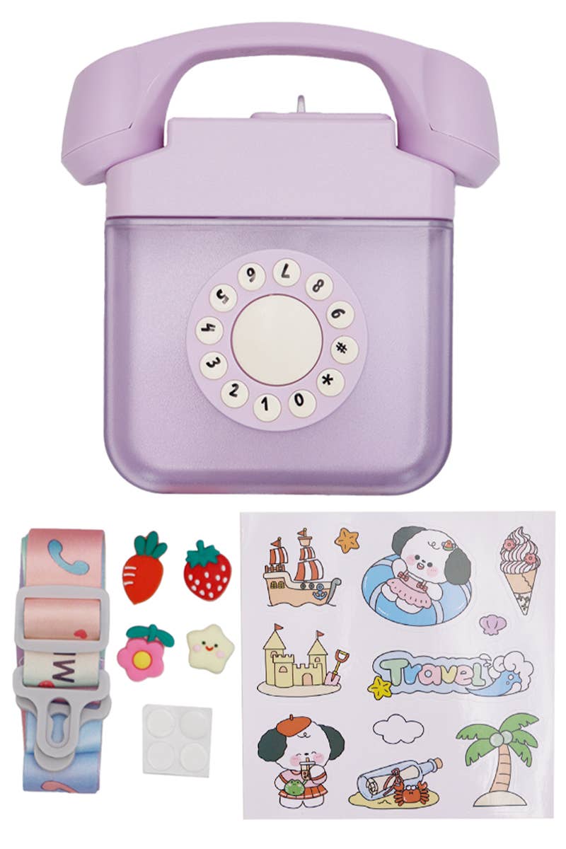 Cap Zone – wholesale Water bottle – Retro Telephone Sippy Straw Travel Water Cup3