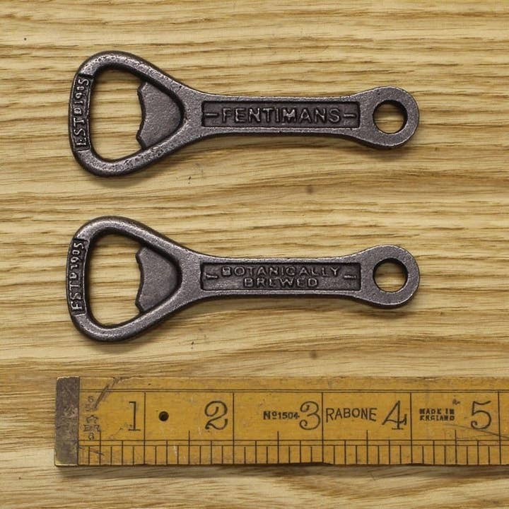 Bottle Opener Hand Held FENTIMANS LARGE 4" Ant Iron TBD for wholesale by Cottingham Collection