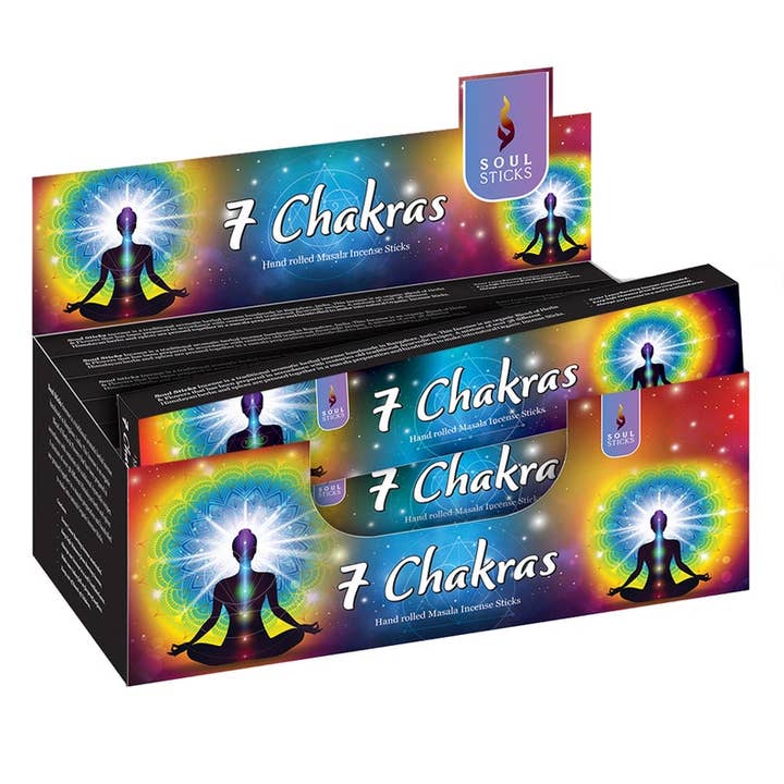 Soul Sticks - 7 Chakras Masala Incense Sticks (12) for wholesale by Designs by Deekay Inc.