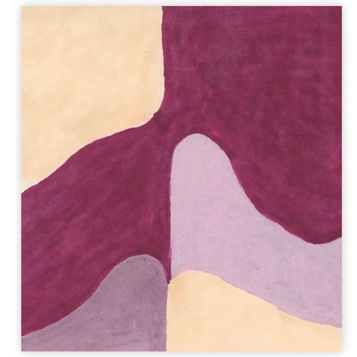 Lavender Handmade Abstract Art Print Pastel Mountains for wholesale by ArtbyHaise