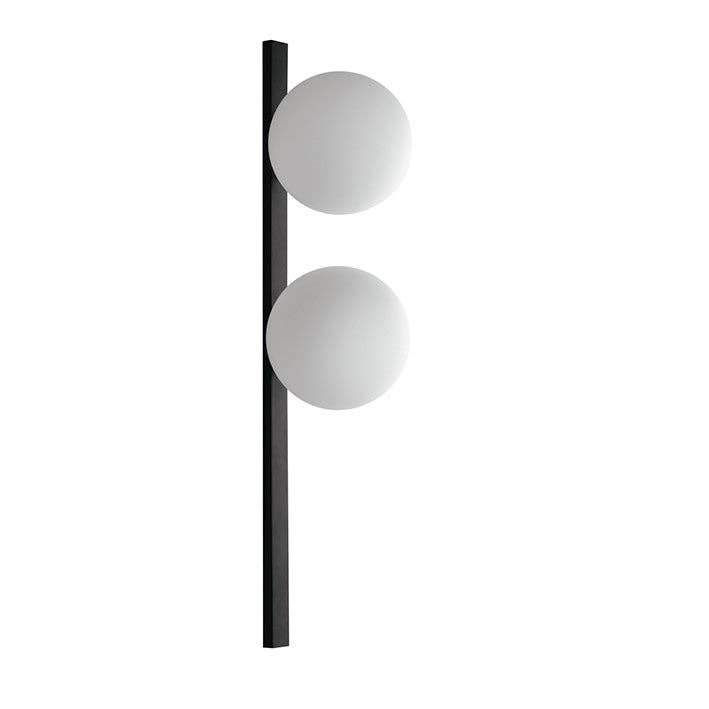 Gruppo F.T - Wholesale Sconce - Enoire wall lamp in matt black metal with opal glass diffusers, available in three sizes1