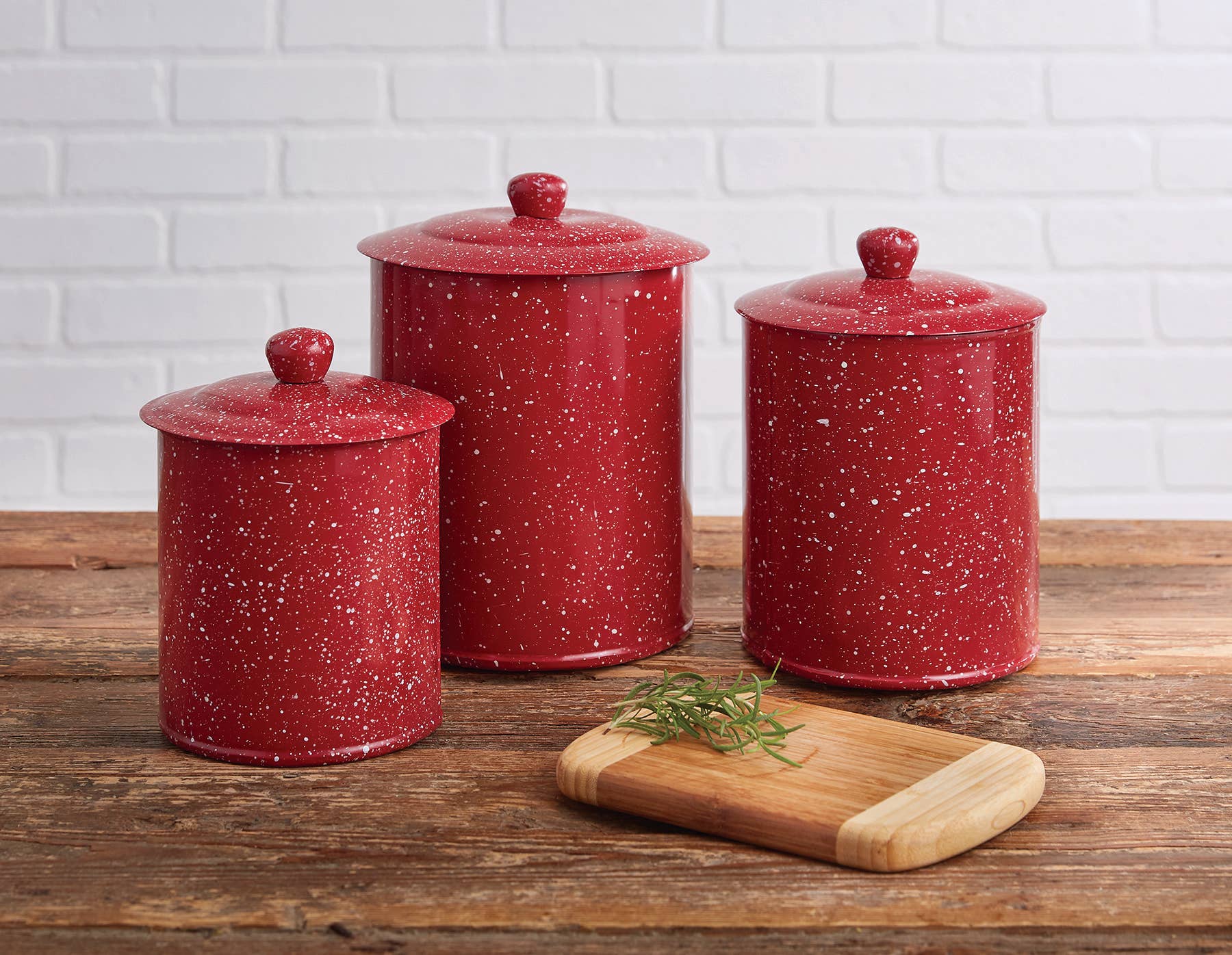 Park Designs - Wholesale Canister Set - Granite Enamelware Canisters Set - Red1