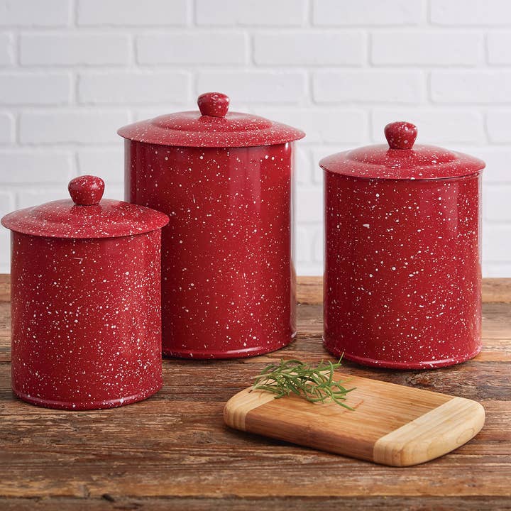 Park Designs - Wholesale Canister Set - Granite Enamelware Canisters Set - Red1