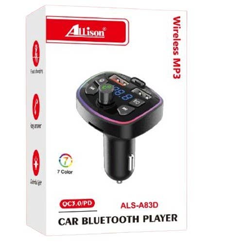 Mighty Wireless - Wholesale Portable Charger - Allison Bluetooth FM Transmitter With PD Function ALSA83D