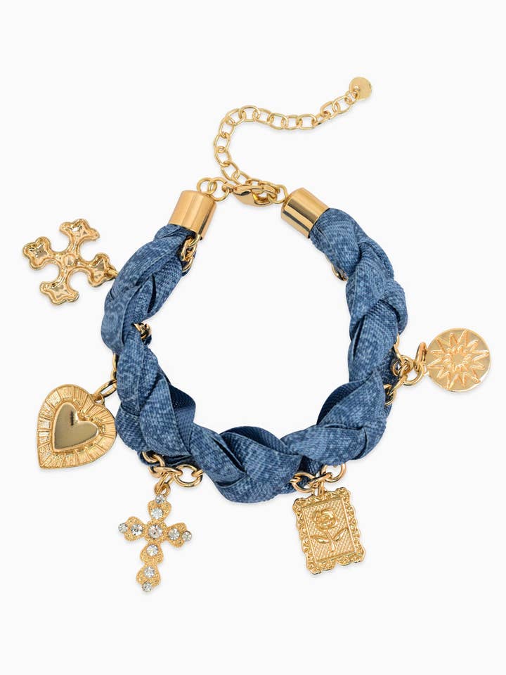 Pulseira com Pingente de Coração Cruzado e Cachecol Grosso de Ganga por atacado de Sessori