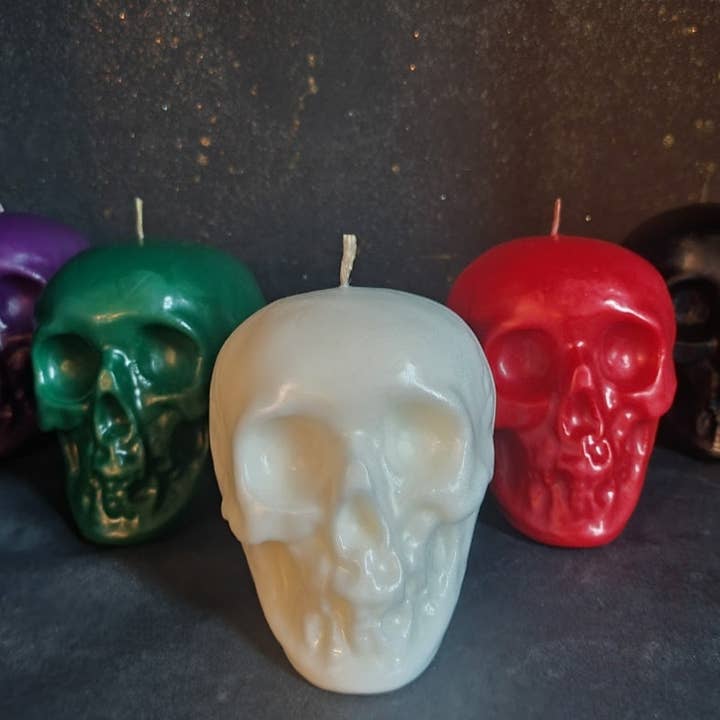 Medium Skull (Solid Color) - Wholesale for wholesale by Mystical Mysti Candles