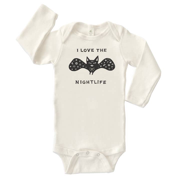 Disco Bat Onesie - Long Sleeves for wholesale by JOAN RAMONE