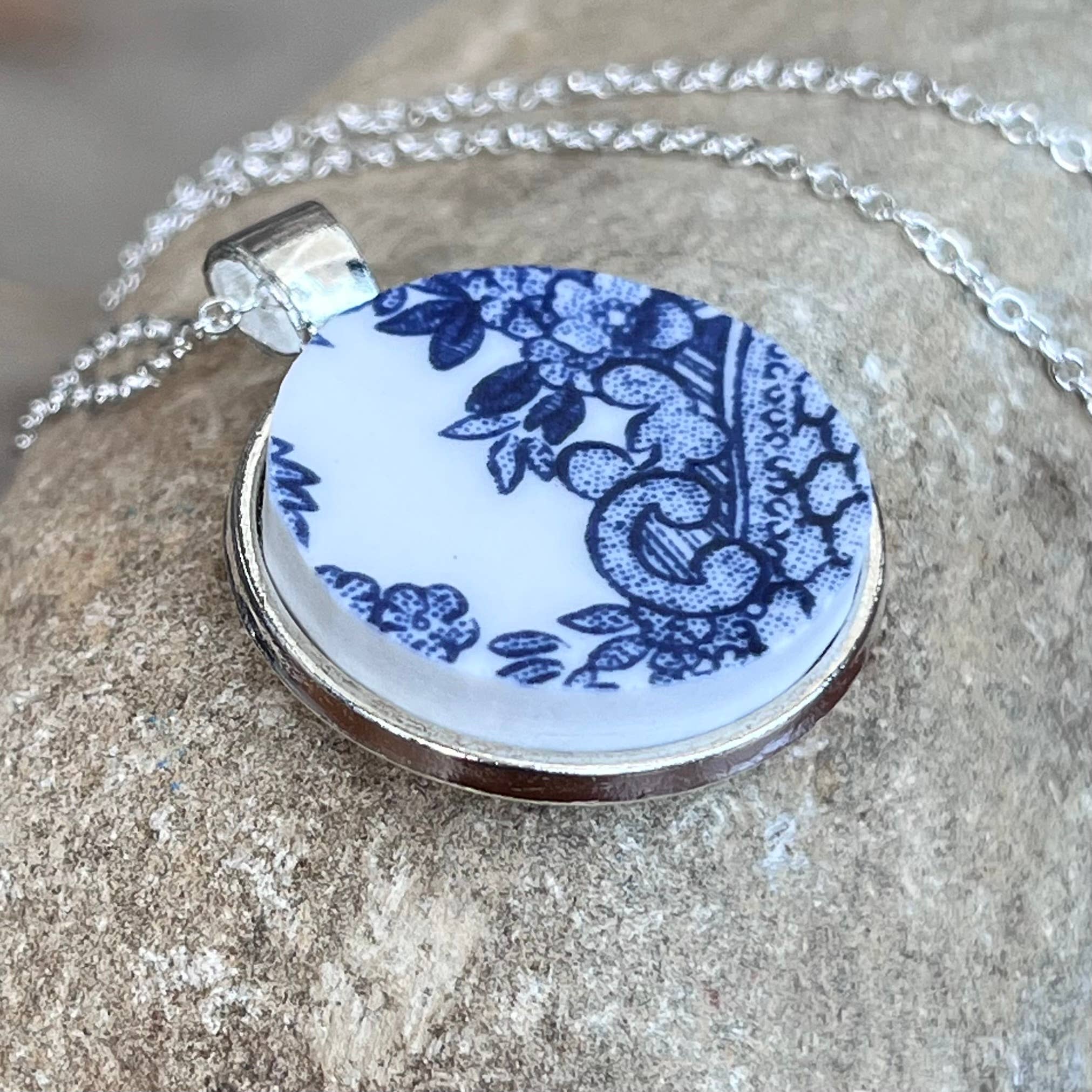Soft Lavender - Wholesale Pendant/Charm Necklace - One of a Kind Pendant Necklace • Broken Plate Necklace11