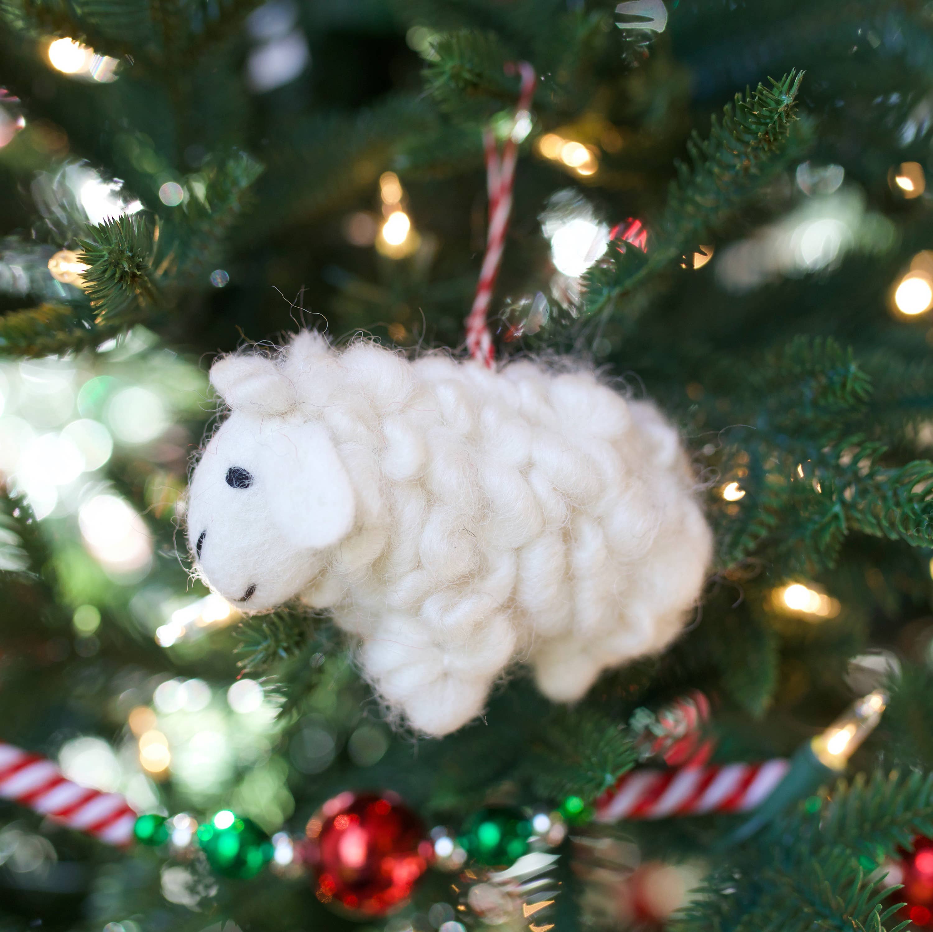 Ornaments 4 Orphans - Wholesale Ornament - Sheep Felt Wool Christmas Ornament